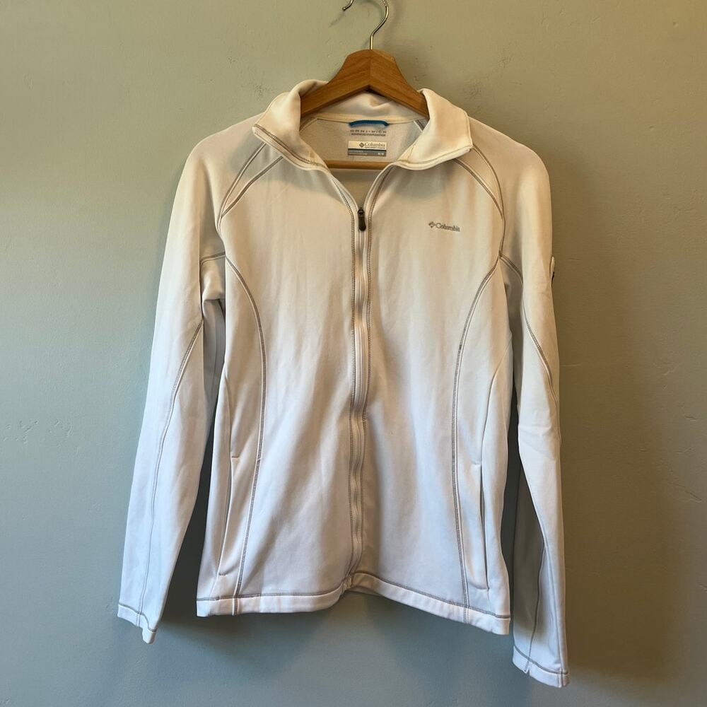 Columbia Omni Tech Women's White Zip-Up Fleece Lined Jacket